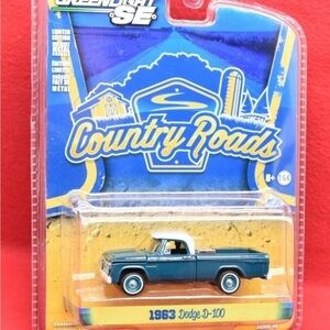 Greenlight 1963 Dodge D-100 Teal Diecast Model Car